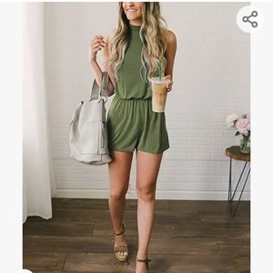 Halter neck romper